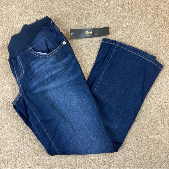 led Full Panel Crop Flare Bootcut Maternity Jeans - Picture 12 of 13